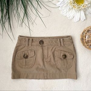 AEO khaki beige mini skirt with pockets